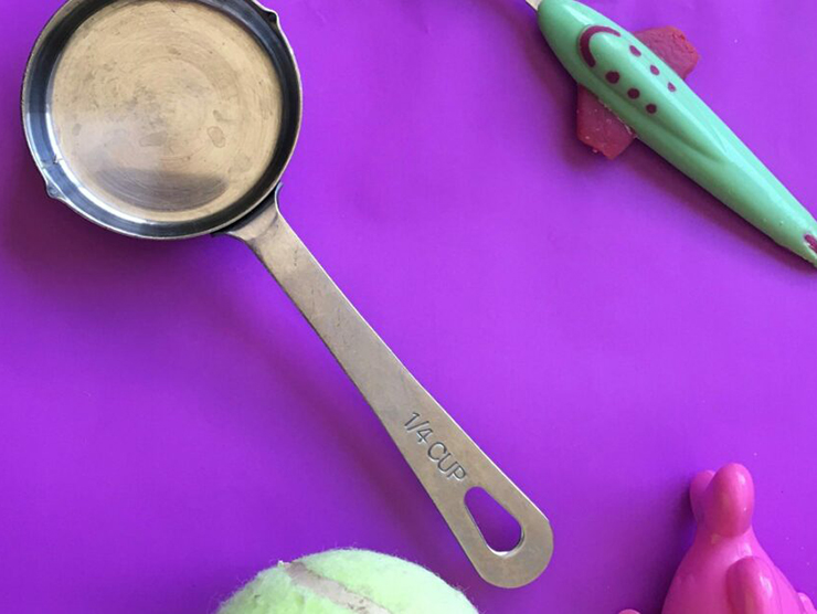 Different textured household items on a countertop