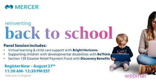 Graphic for Mercer's back to school webinar