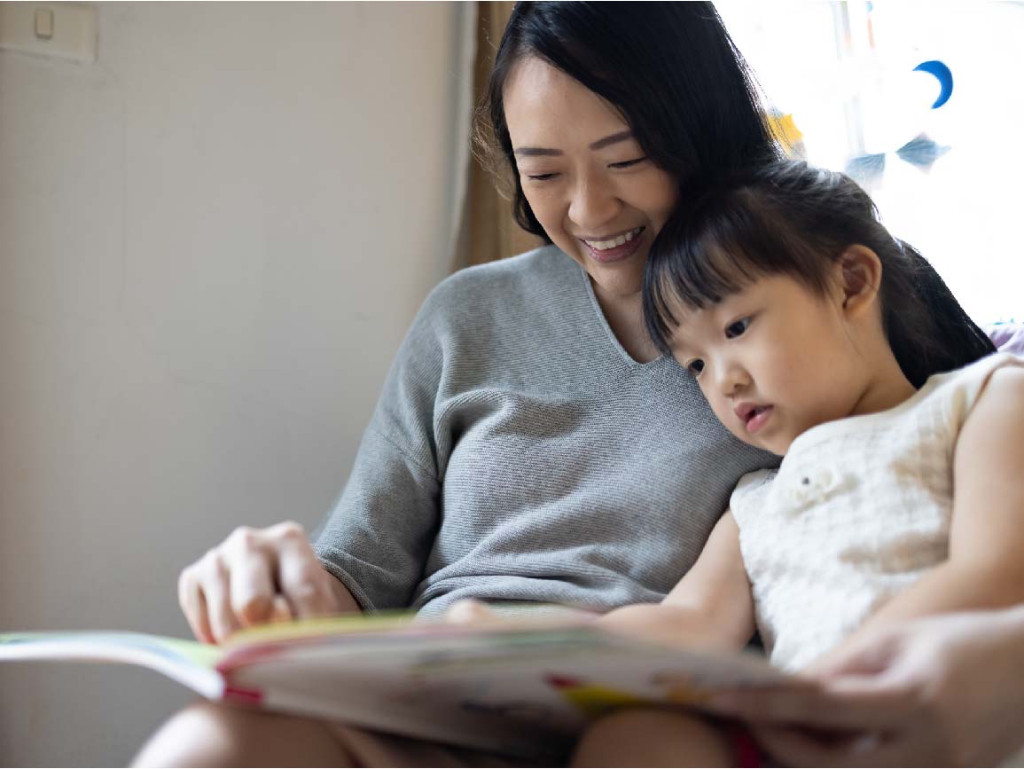 Parent reading to child