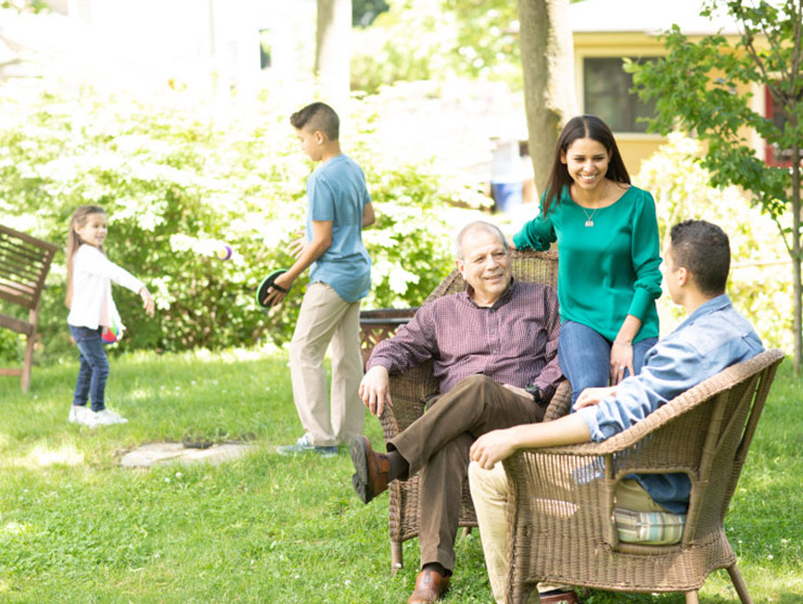 family enjoying outdoor activities