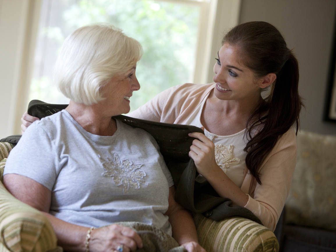 A grandmother and grandchild