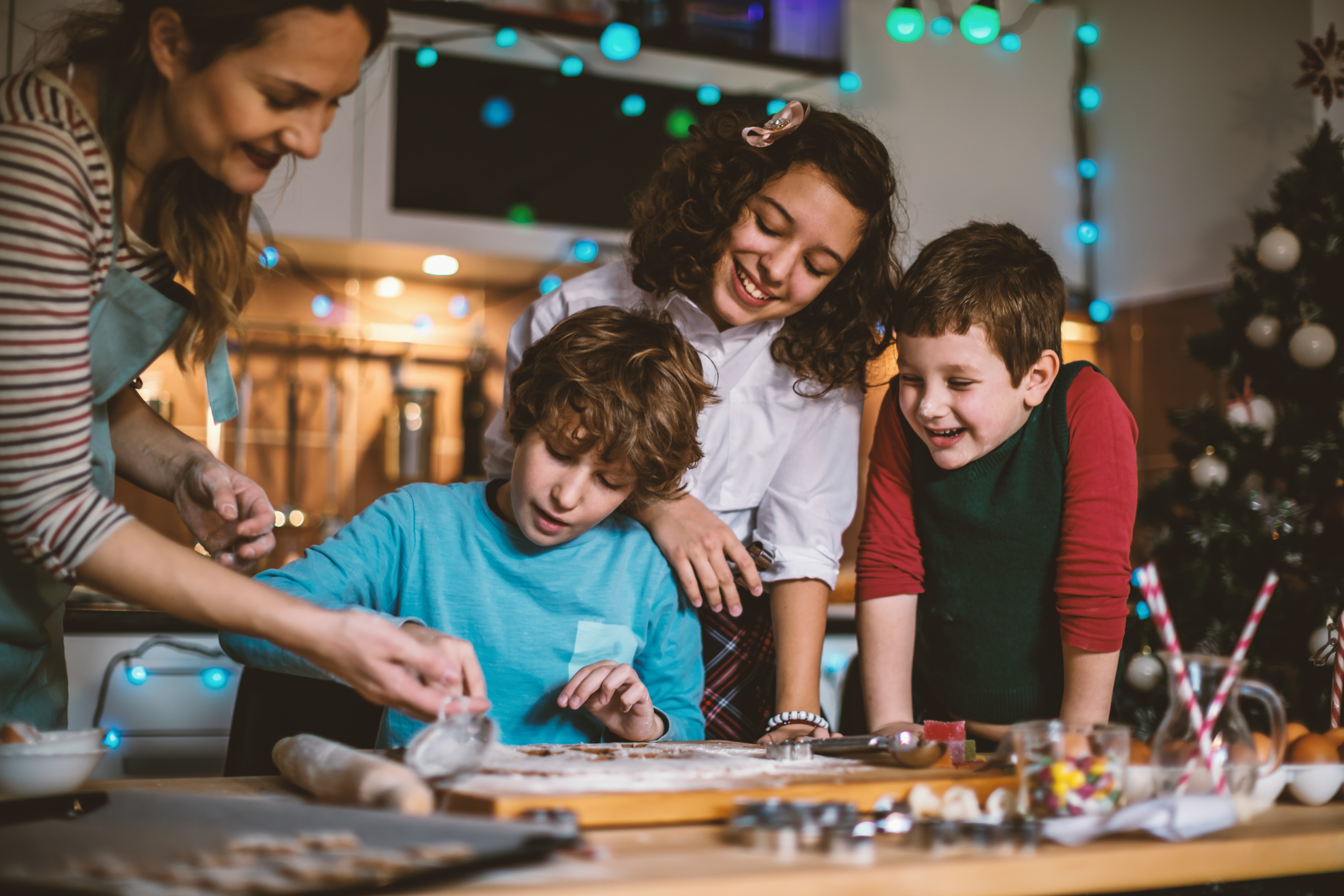 Family spending time together during the holidays